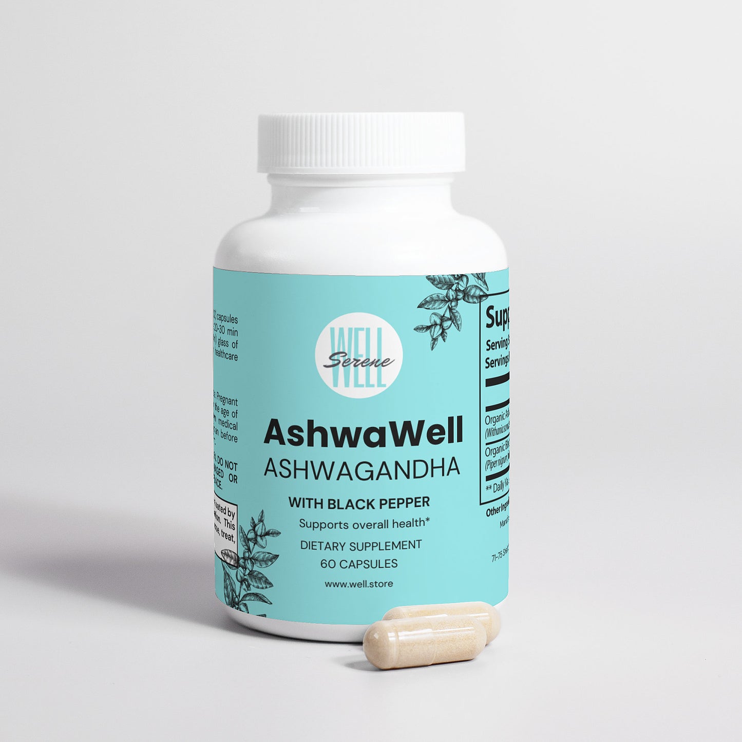 AshwaWell: Ashwagandha with Black Pepper