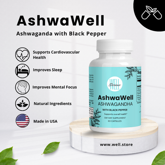 AshwaWell: Ashwagandha with Black Pepper